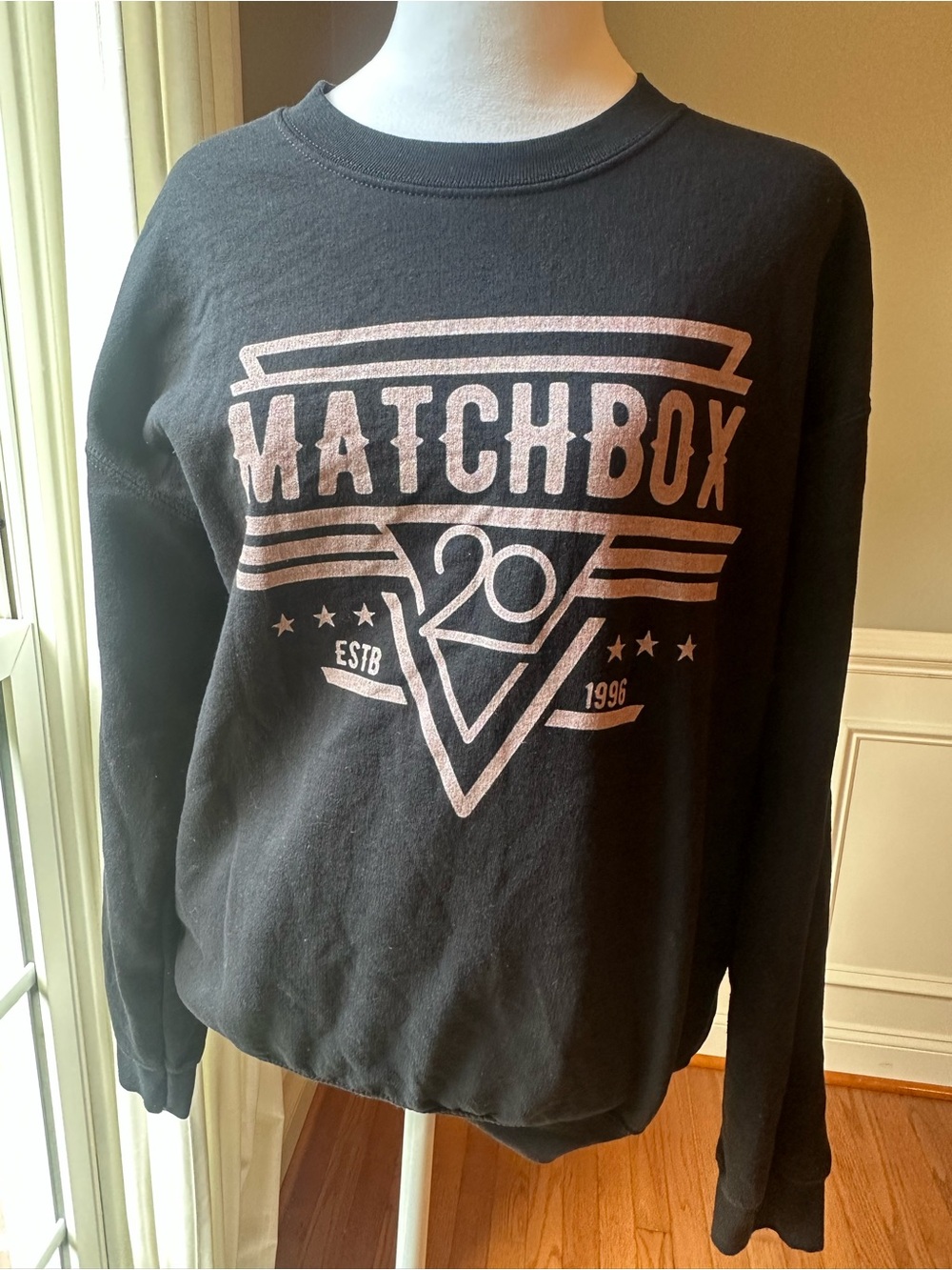 Matchbox Graphic Black Sweatshirt - Pink Logo